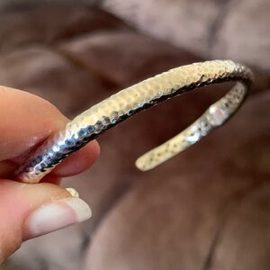 Sarda Sterling Silver Hammered Silver Cuff Bracelet